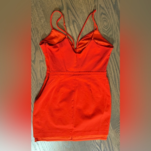bebe Vibrant Orange Mini Dress - Picture 4 of 8